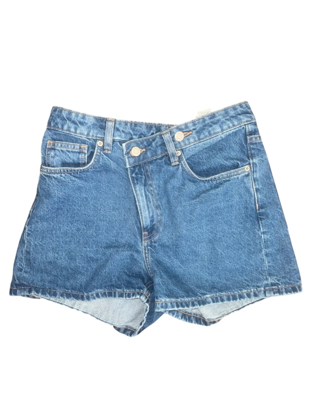 Criss Cross High-Rise Denim Shorts - Picture 4 of 10